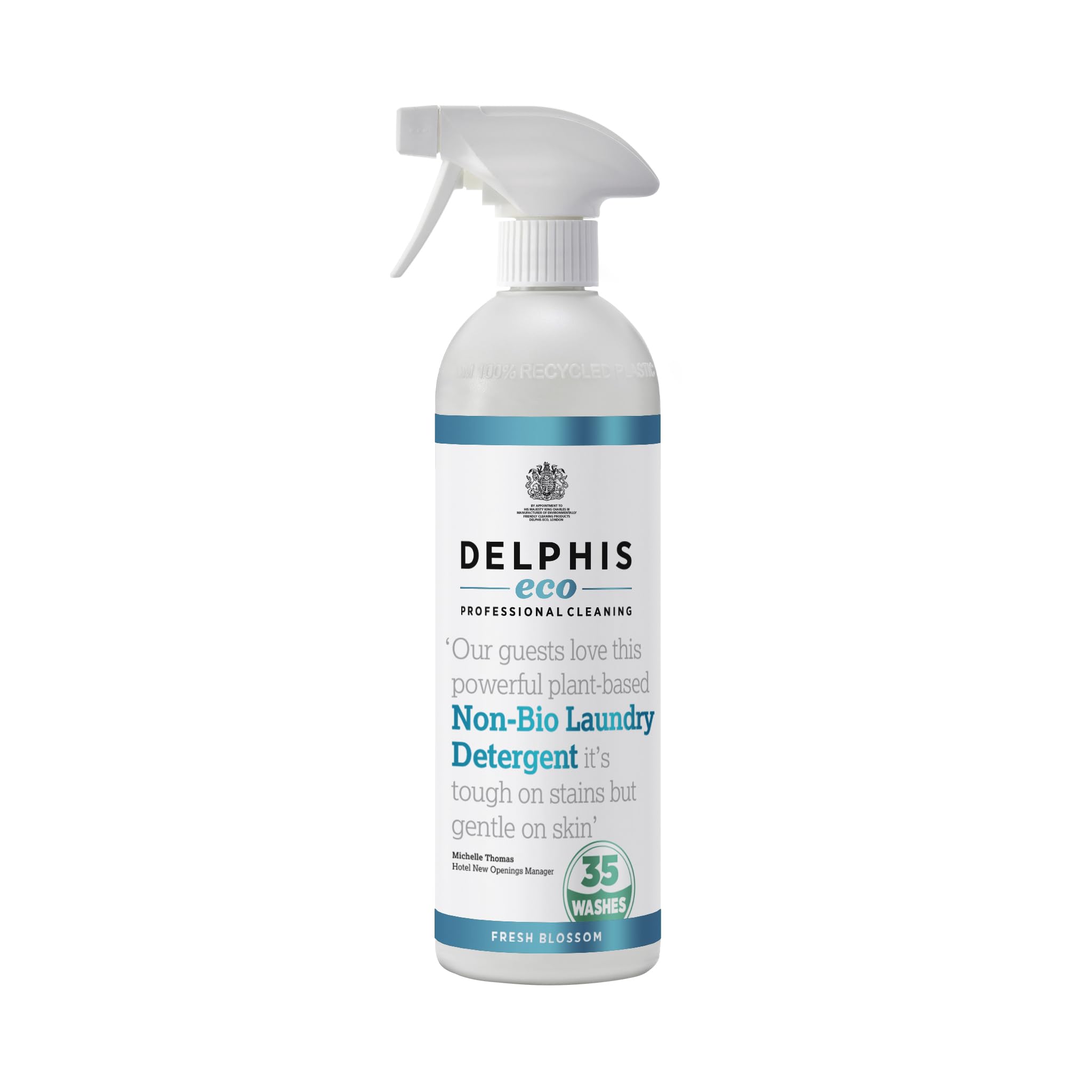 Delphis Eco Laundry Detergent Non Bio 700ml, Fresh Blossom Scent, Dermatologically Tested & Eco-Friendly, Plant-Based & Biodegradable