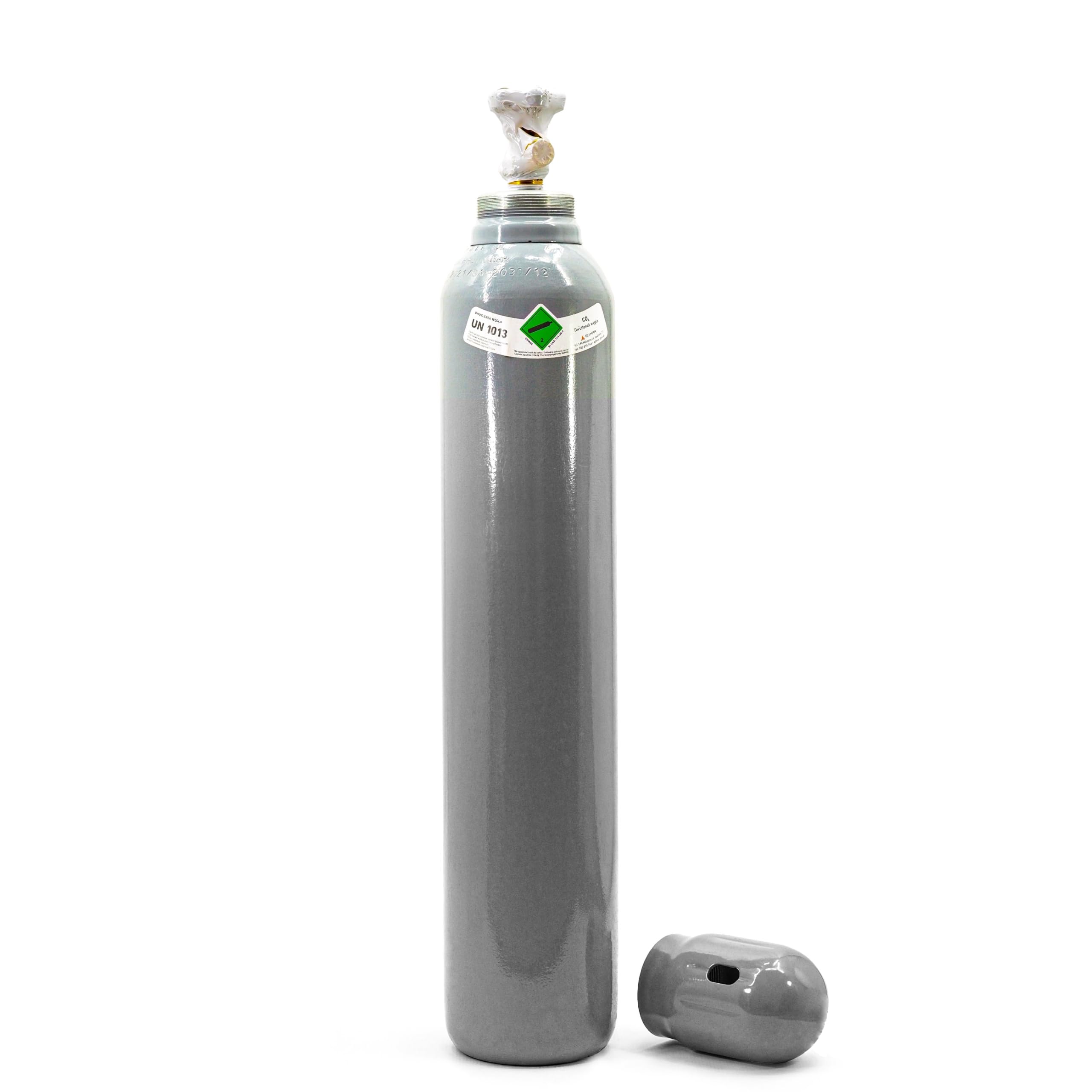 Bombona de gas de CO2, llena de 7,5 kg de dióxido de carbono puro para soldadura MIG y acuario