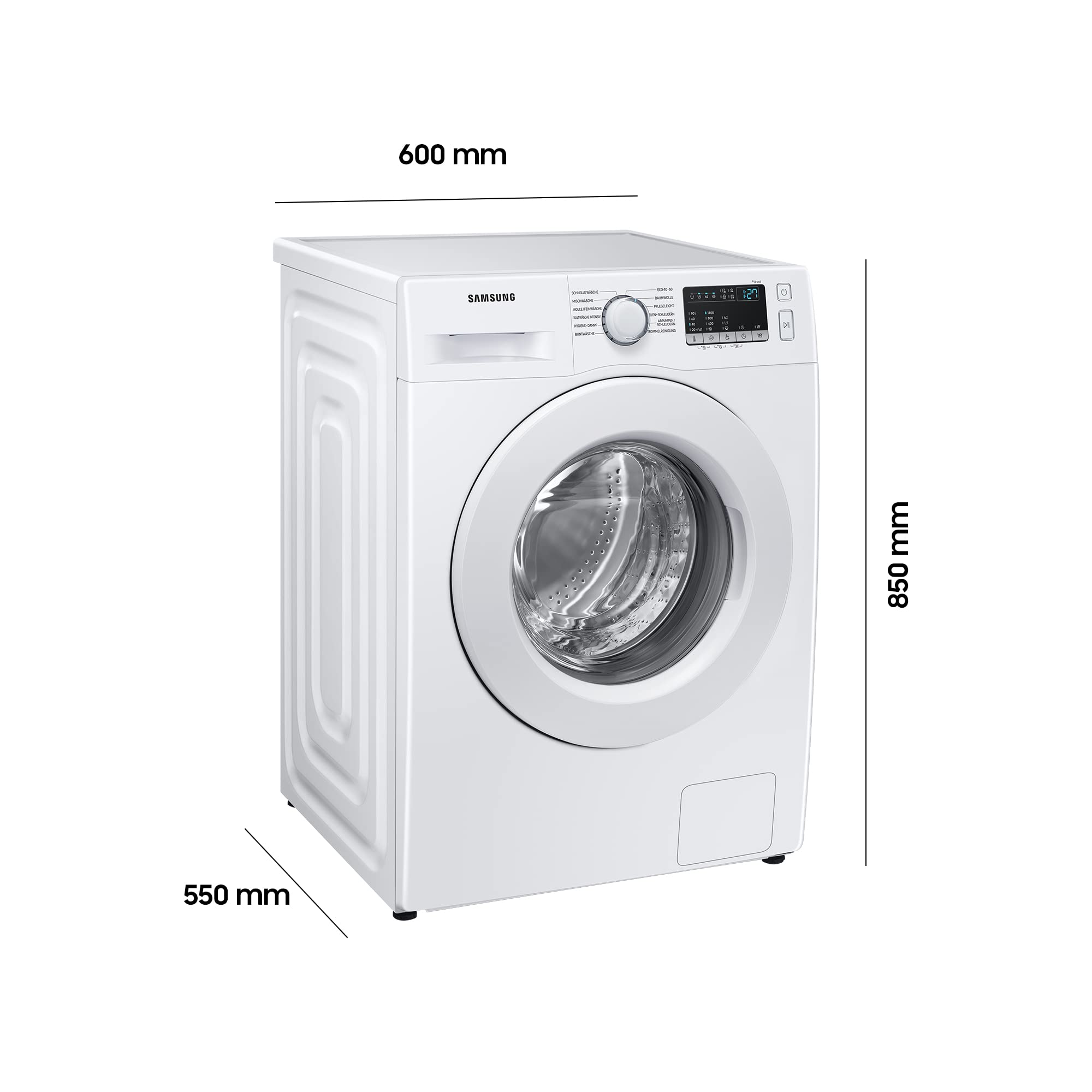 Samsung WW90T4048EE/EG Waschmaschine 9 kg 1400 U/min Ecobubble Digital Inverter Motor Weiß