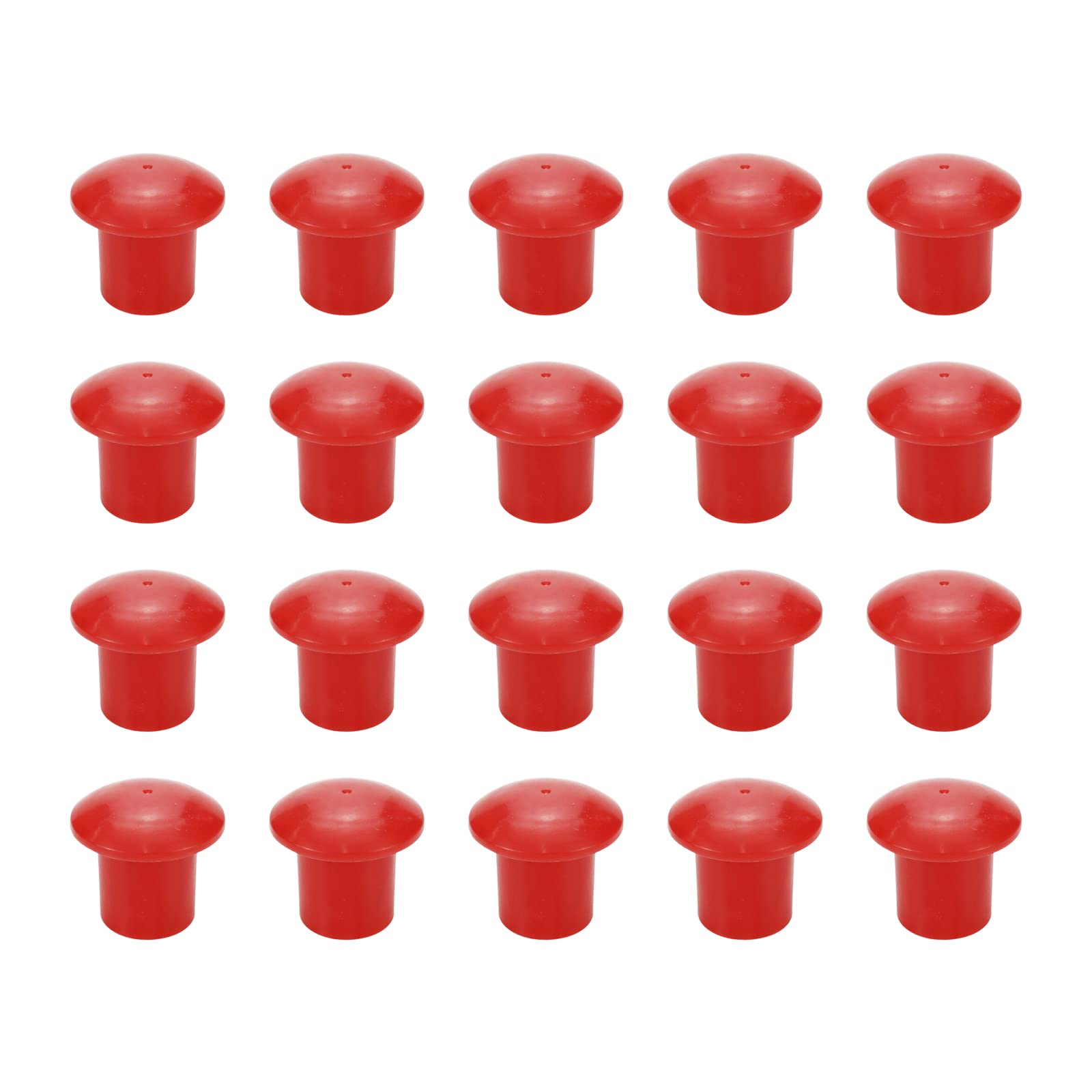 Semetall 20Pcs Mushroom Rebar Caps for Construction Industry,2.36"x2.16",Red