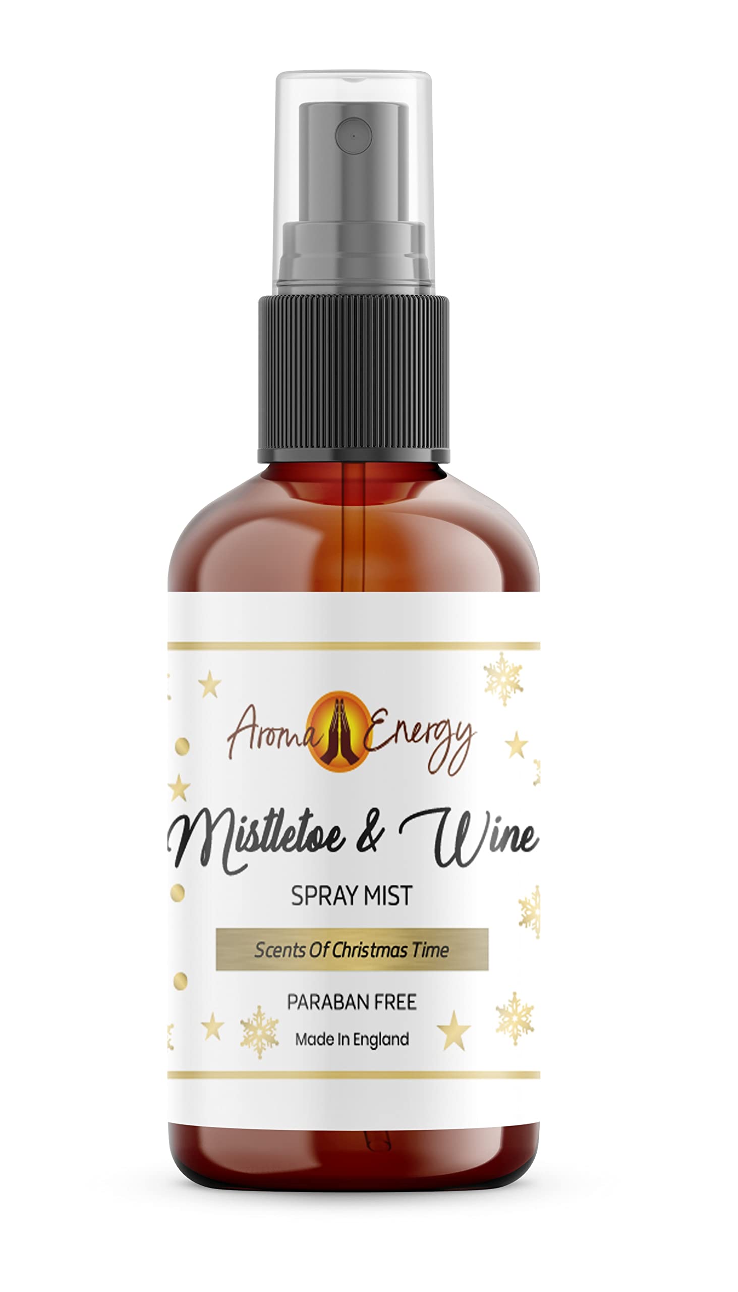 Aroma Energy Mistletoe & Wine Christmas Fragrance Oil Room Spray - Fragrant Xmas Scented Home Mist Spritz, 10Ml