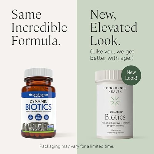 Vista 2 de Probióticos 51 mil millones de CFU - 16 cepas, prebióticos, sintéticos, bióticos de Stonehenge Health Dynamic Biotics - Lactobacillus Acidophilus