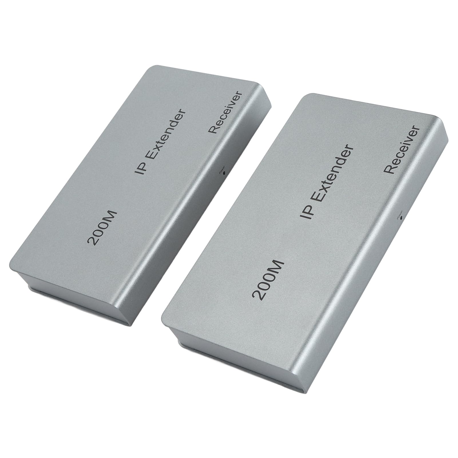 Extension IP KVM 200 M, Interface Multimédia HD KVM sur IP pour Cat5e Cat6, Contrôle USB, Matériel Pur Plug and Play, Entrée Vidéo 1080p (Prise UE)