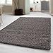 Produktbild Carpetsale24 Teppich Wohnzimmer 120 x 170 cm Taupe Shaggy Hochflor Einfarbig Modern Design - Flauschiger Teppich Schlafzimmer und Küche Extra Weich Pflegeleicht in 22 Farben - Teppich Langflor