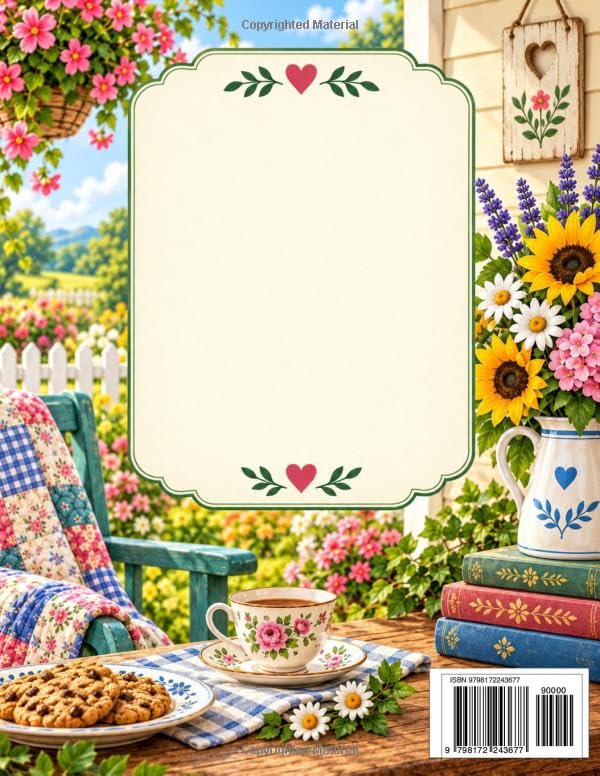 Grandma’s Simple Joys Coloring Book: Bold and Easy Coloring Pages Filled with Flowers, Baking, Gardens, Quilts, Tea, Country Kitchens, and Heartwarming Everyday Moments image 3