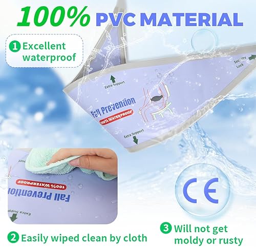 Miniatura 6 de Cinturón de seguridad para silla de ducha para ancianos/discapacitados, cinturón de seguridad universal antideslizante para ducha para evitar