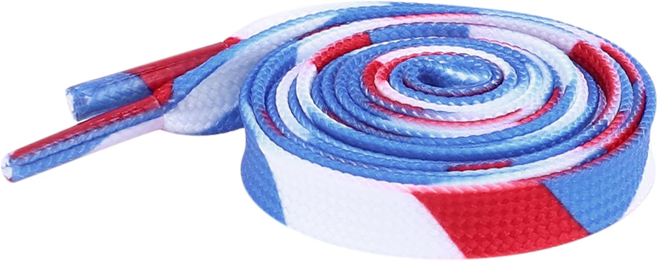 Patriotic Red, White, and Blue Shoe Laces