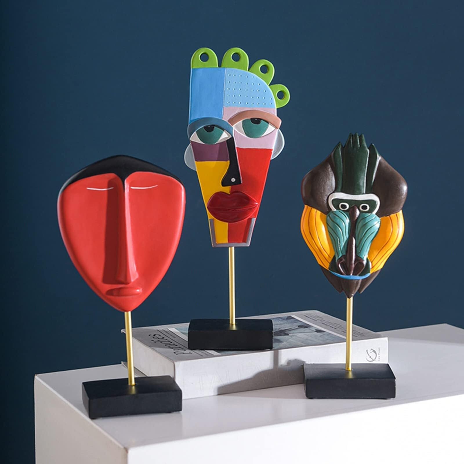 Regalos para Mujeres Escultura Art Déco Abstracta Artículos Decorativos de Oficina Decoración Mesa Decoración para estanterías(Art 01)