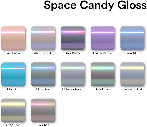 Miniatura 7 de 2 piezas de 4 x 8 pulgadas (3.9 in x 7.9 in) muestra gris púrpura espacial caramelo brillante camaleón cambio de color metálico cambio de color