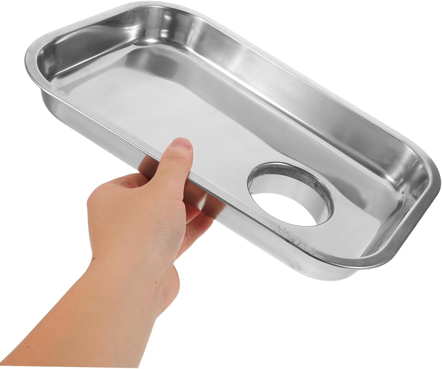 Heavy-duty, Replacement Meat Tray Stainless Grinder Steel Feed with Burrfree Edges for Accessories Versatile Compatibility for Efficient Butchering Stand Mixer Home