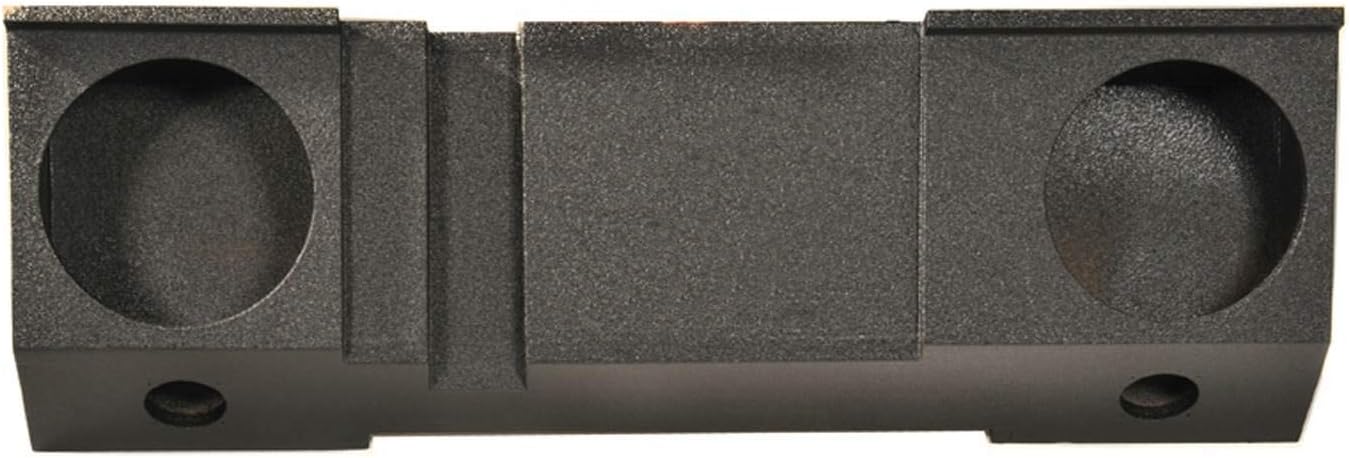 QPower Dual 10in Underseat Downfire Subwoofer Enclosure, Q-Bomb Sealed Sub Box Compatible with GMC and Chevy Avalanche, All Years
