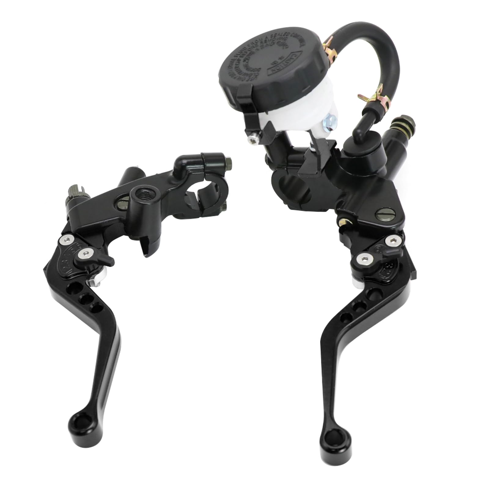 Motorcycle 7/8" 22mm Handlebar Brake Master Cylinder Clutch Lever Left & Right Set Universal Compatible with Motorcycle Street Sport Dirt Pit Mini Bike Scooter ATV (Black)-image-16