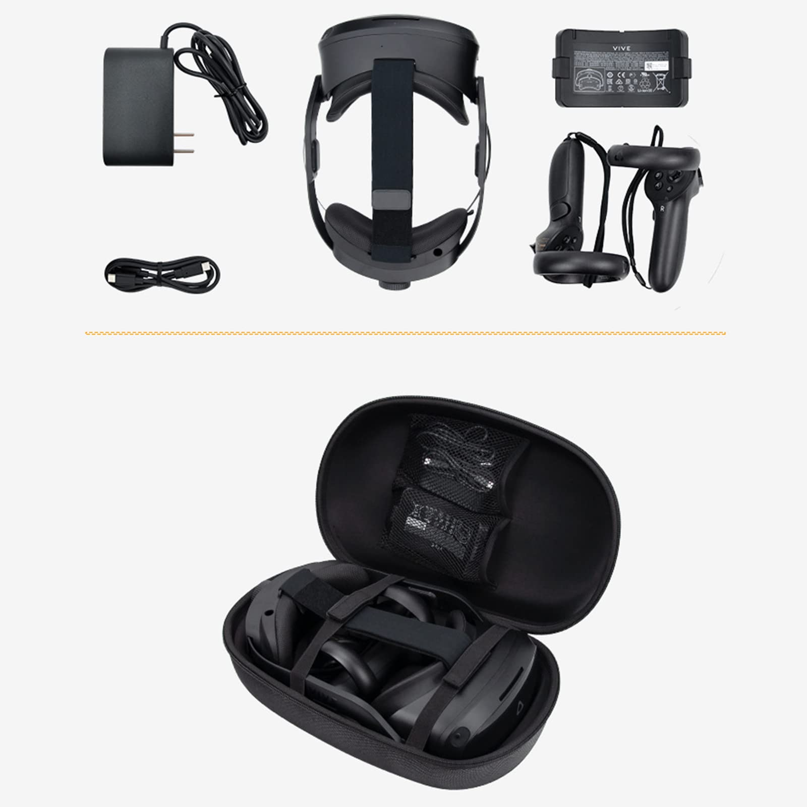 Bolsa de transporte para gafas HTC Vive Focus 3 VR, carcasa protectora a prueba de golpes, funda protectora de viaje para auriculares y cables Vive Focus 3