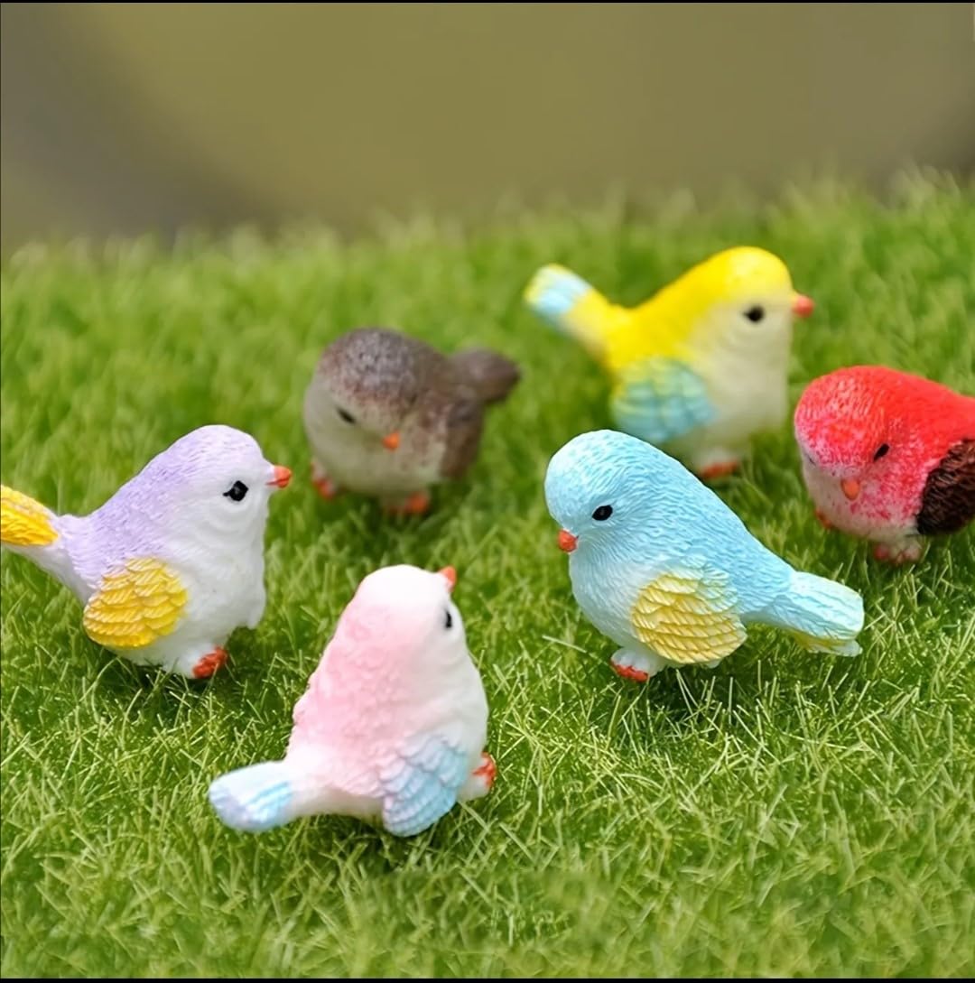 ANTIQ Creation Bird MINITURE Bird Figurines, Simulation Mini Cute Bird Figures Animal Model Toys for Fairy Garden, Dollhouse Miniatures, Micro Landscape, Cake Toppers (Pack of 4) (Multicolour), Resin (B0CKLJF4NK) Amazon Price History, Amazon Price Tracker