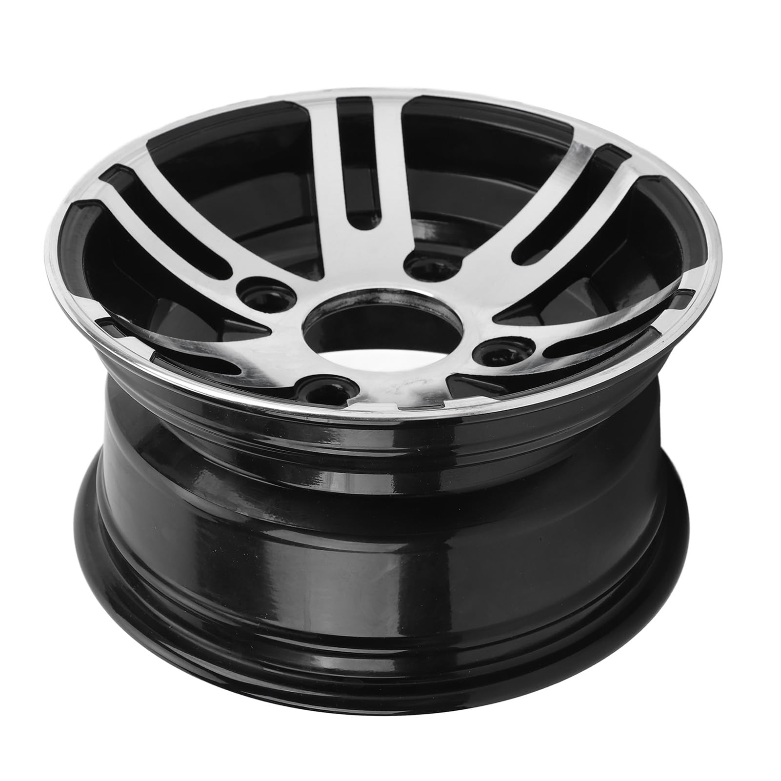 Qqmora Cerchione ATV 10 Pollici Cerchio Universale in Lega di Alluminio Ad Alta Resistenza per Carrello Go Kart Accessori per Fuoristrada Leggeri e Durevoli (Ruota Anteriore)