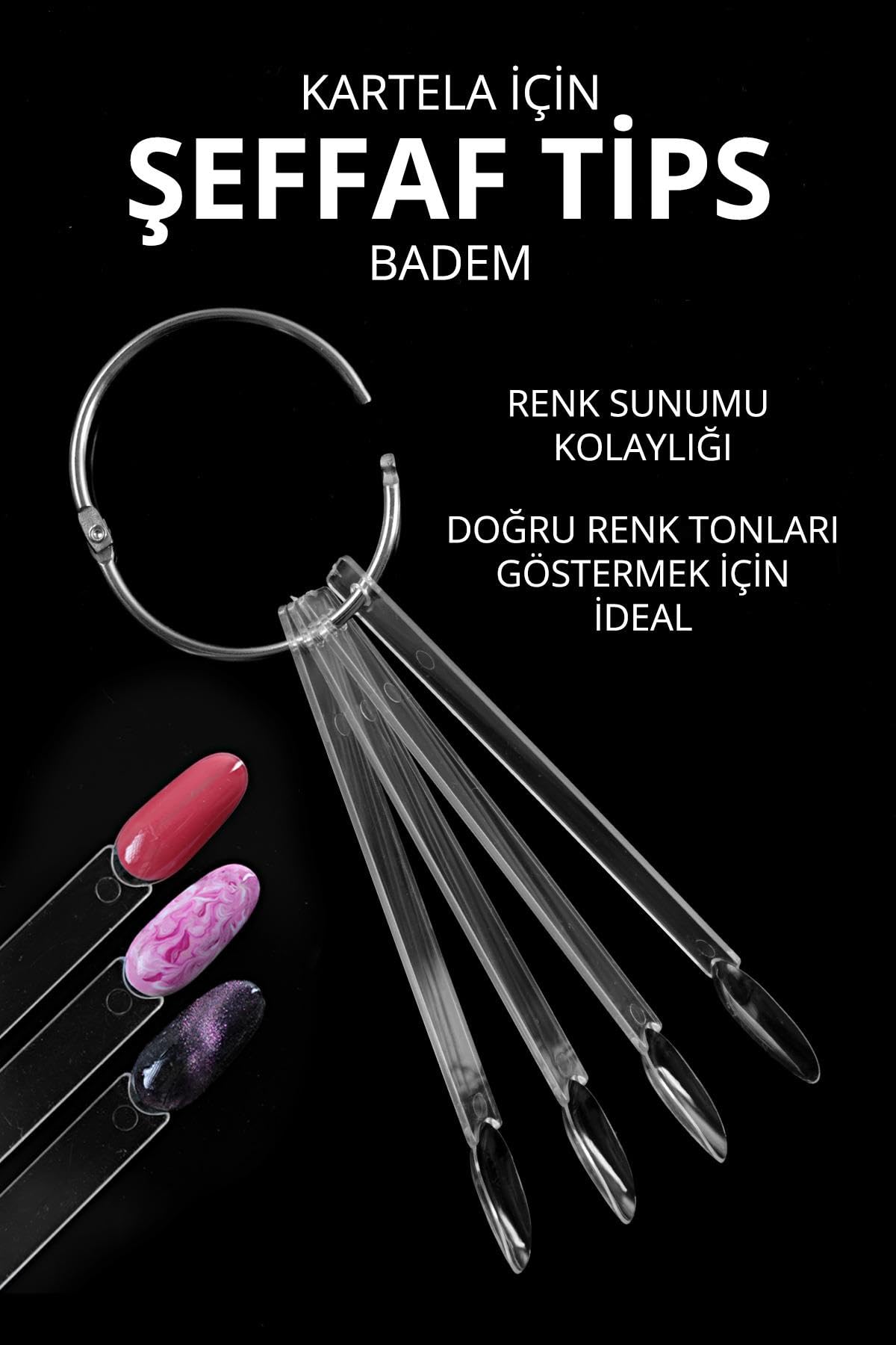 MOMO professional Tips Şeffaf Badem 50 li
