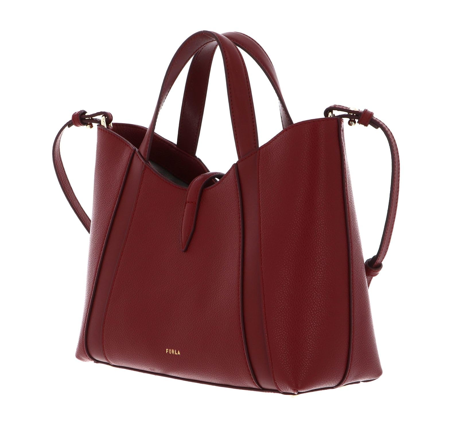 Furla Cuero bolso shopper Goccia Tote Bag CILIEGIA d rojo oscuro