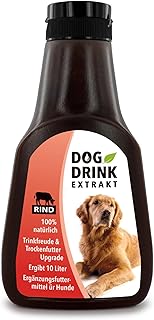 Dog Drink - Mehr Trinkfreude & bessere Futteraufnahme für Hunde, 100% Rindfleisch-Extrakt für 10L Brühe für mehr Flüssigkeit & schmackhafteres Trockenfutter product image