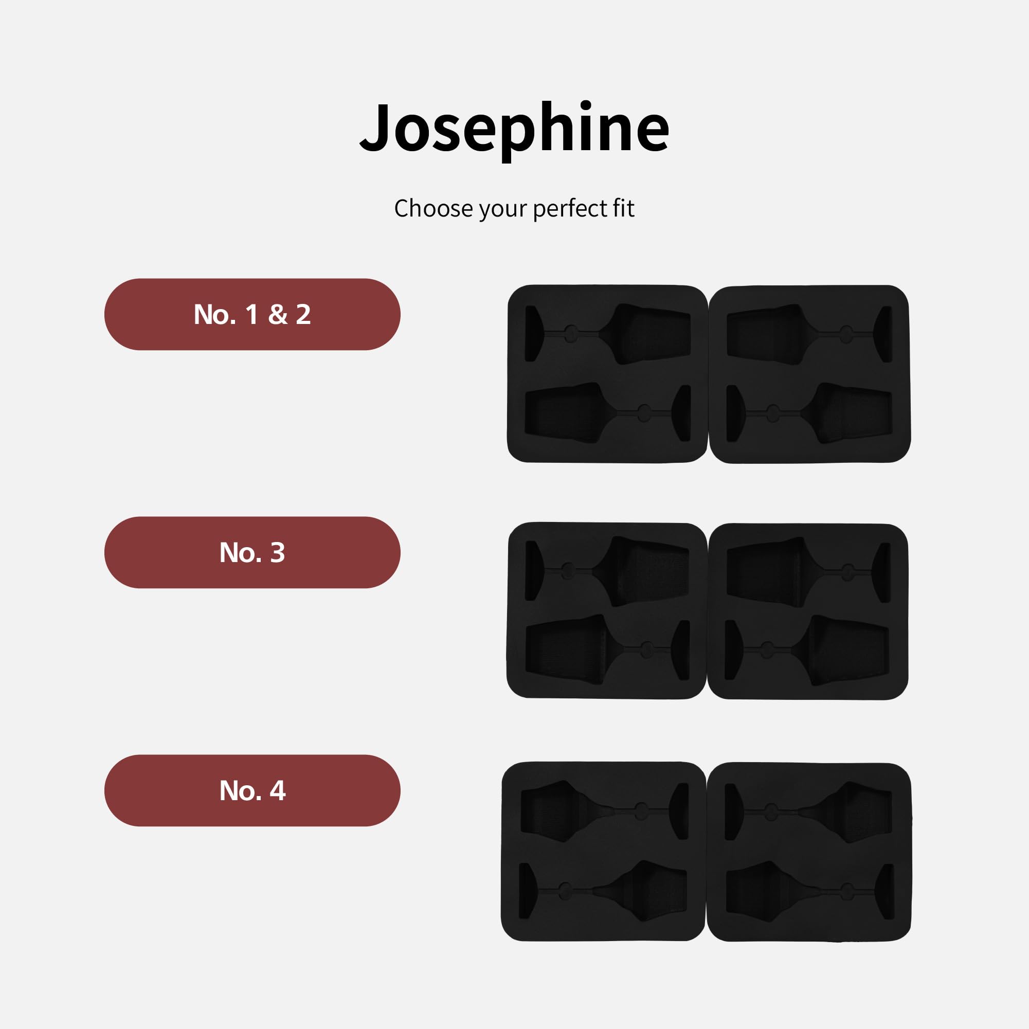 Aluminium-Hartschalen-Etui für Weingläser mit 2 Gläsern für Josephine Nr. 1 und 2 (dunkelgrau, Gläser nicht im Lieferumfang enthalten), schützender Stielglasträger mit präzisionsgeschnittenem
