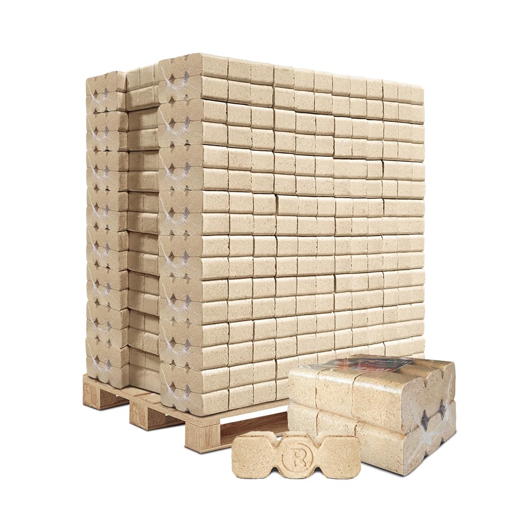 Uckermark Holzbriketts auf Palette - für Kamin, Ofen, Grill, Smoker - 480 kg, 700 kg oder 1400 kg (480 KG)