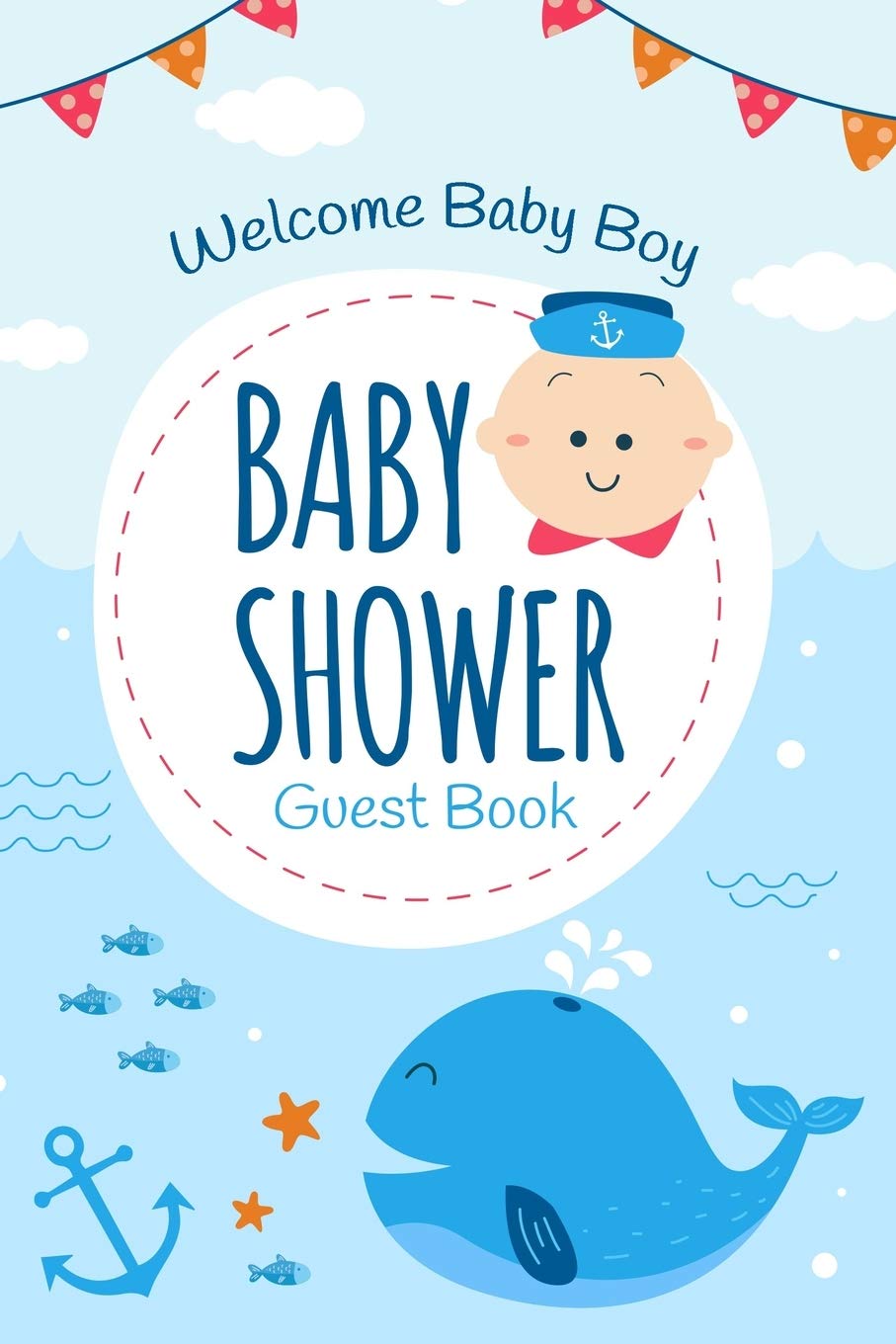 Baby Boy Guest Book Baby Shower Keepsake, Advice for Expectant Parents and BONUS Gift