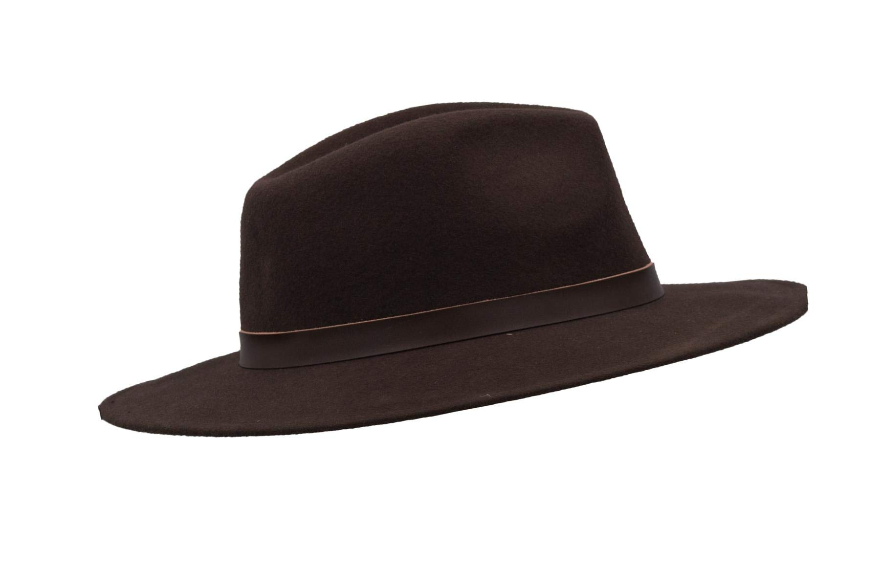 Walker & Hawkes Ranger - Unisex Fedora-Hut aus verformbarem Filz - mit Lederband