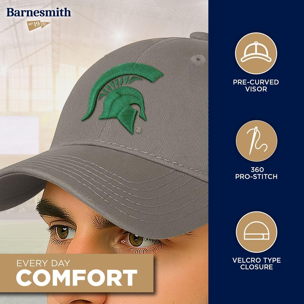 Barnesmith NCAA Adjustable Hat Unisex Adult Relaxed Fit, 100% Cotton, Spirit Logo, One Size Fits All - Image 3
