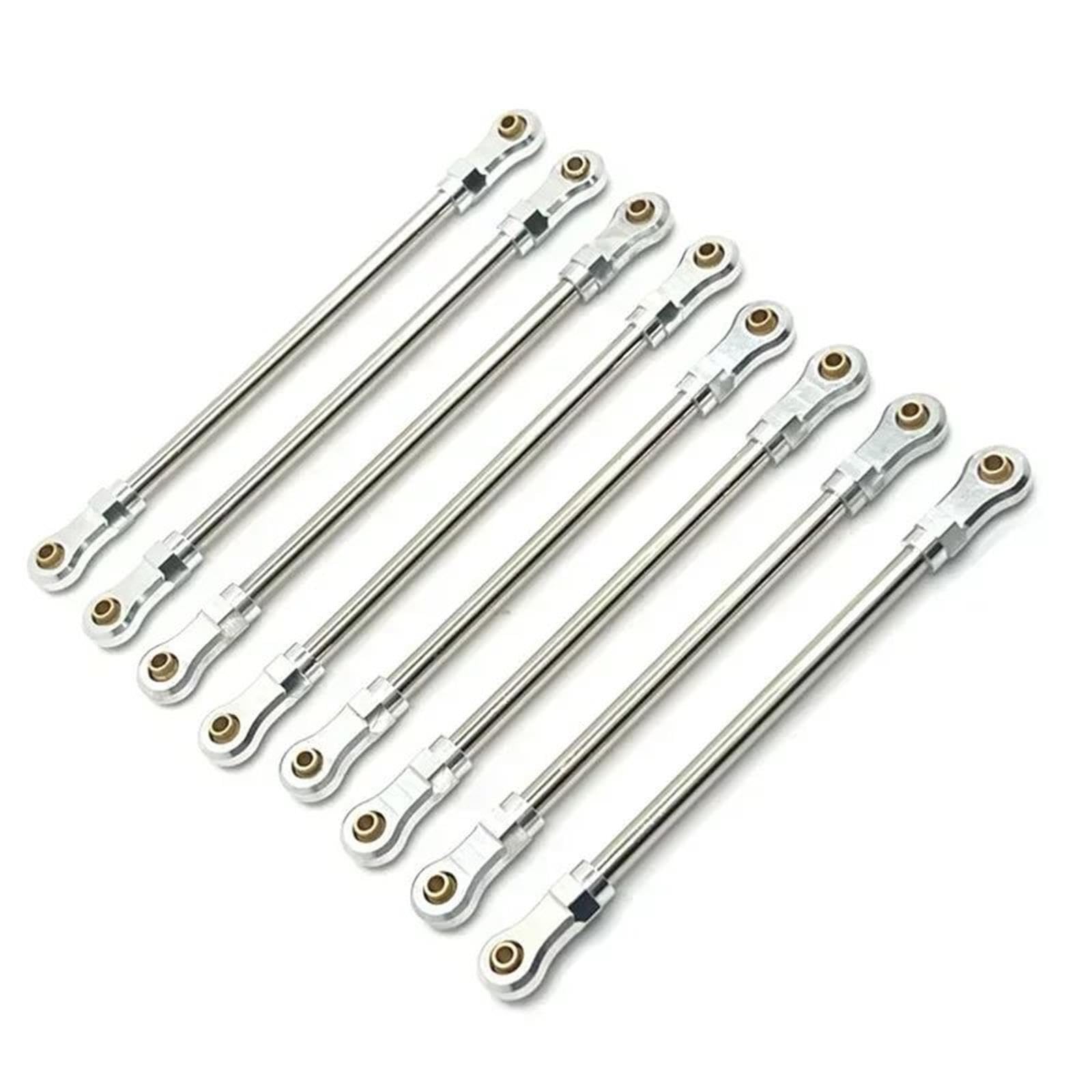 Set Aste Collegamento Metal 8Pezzi Per YIKONG YK4106 YK4107 1/10 RC Crawler