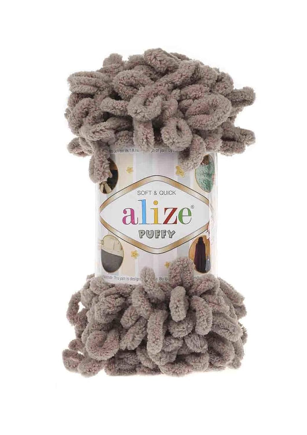Alize 4 skn/Ball Alize Puffy Baby Big Loop Blanket Yarn Micropolyester Soft Yarn 400gr 39.3yds (530)