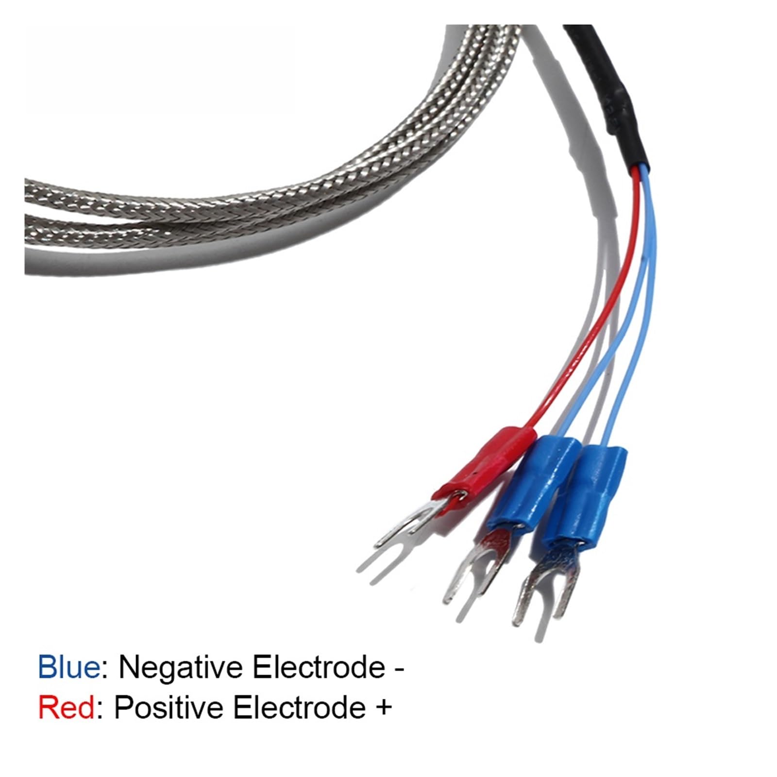 Resorte de compresión ajustable con clip PT100 con cabeza roscada fija, cable blindado de metal de 3/4/5 m(Lead L 5m)