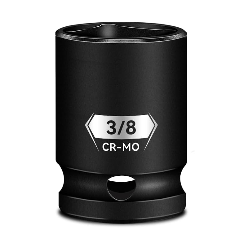 Soquete de Impacto para Tampão de Tubo com Encaixe Quadrado de 9,5 mm (3/8 pol.), Aço Cromo-Molibdênio, pgroup PBF3803S8