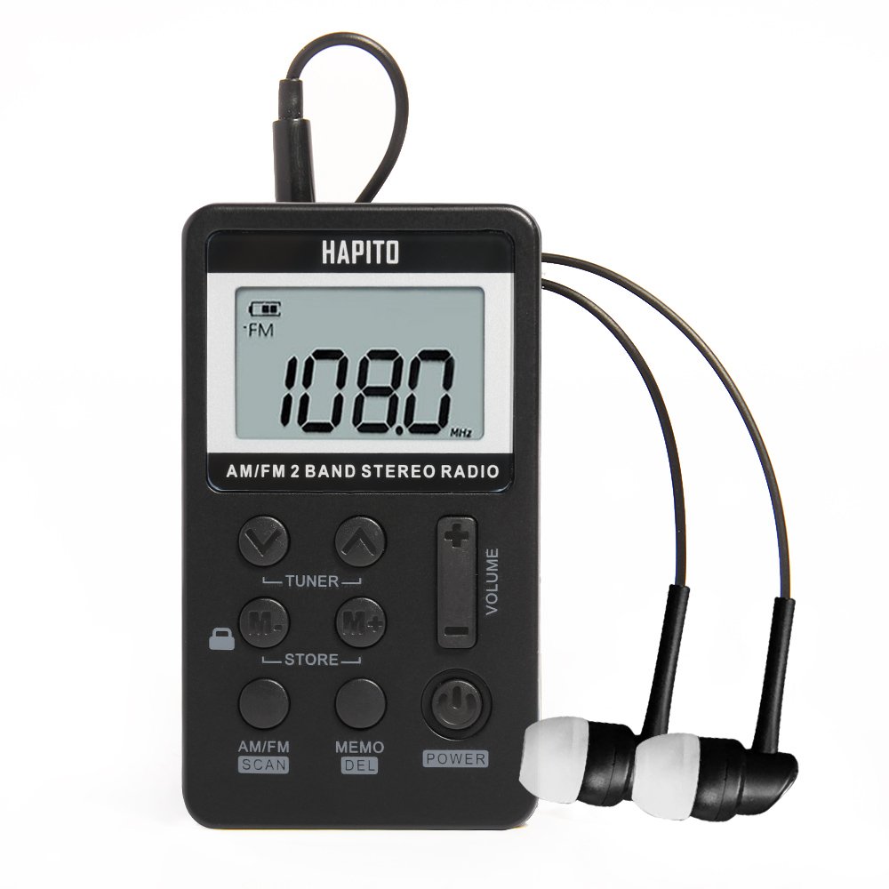 Pocket AM FM Radio Portable Digital Tuning Radio with Best Reception - Hapito Personal Small Transistor radios with