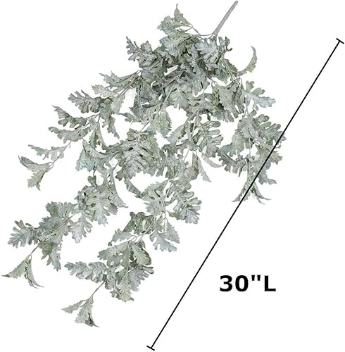 Vista 14 de Factory Direct Craft Arbusto artificial polvoriento para arreglos de verano y exhibiciones diarias, 16 pulgadas