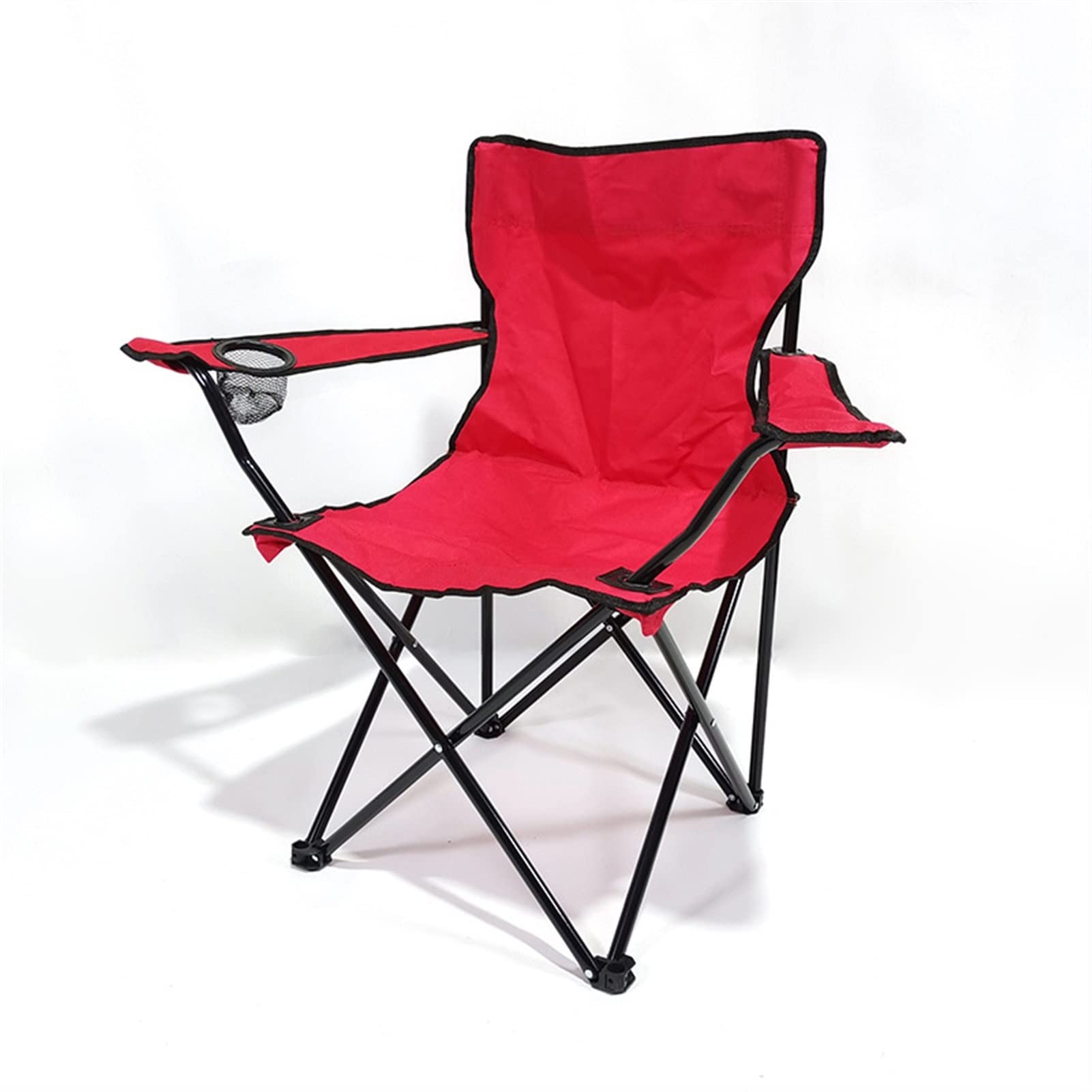 Chaise de camping rouge pour pique-nique et barbecues au jardin