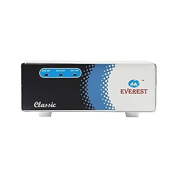 Everest ECC 100 - Ref Wide Range Voltage Stabilizer for Double Door Refrigerator (White) (Working Range : 130 V - 290 V)