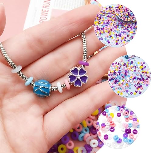 Miniatura 8 de Anillos de tapón de silicona – 100 cuentas espaciador localizador para bricolaje, pulseras, collares, accesorios de fabricación de joyas