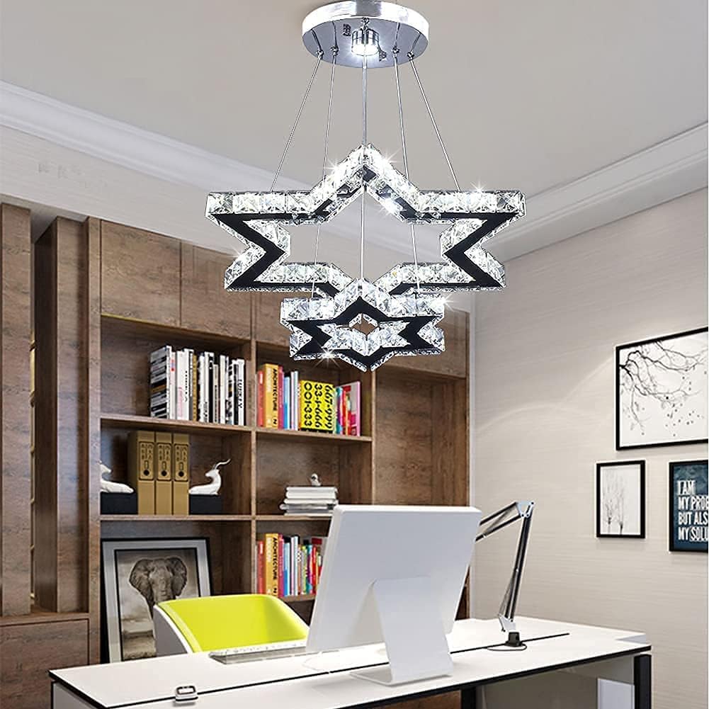 Exclusive Discount 60% Price Cainjiazh Crystal Chandeliers Adjustable 2 Star Rings Ceiling Light Fixture Modern LED Pendant Lighting Stainless Steel Hanging Lamp for Bedroom Living Room Dining Room Hallway Bar (Cool White) Up To 40% OFF Cainjiazh Crystal Chandeliers Adjustable 2 Star Rings Ceiling Light Fixture Modern LED Pendant Lighting Stainless Steel Hanging Lamp for Bedroom Living Room Dining Room Hallway Bar (Cool White)