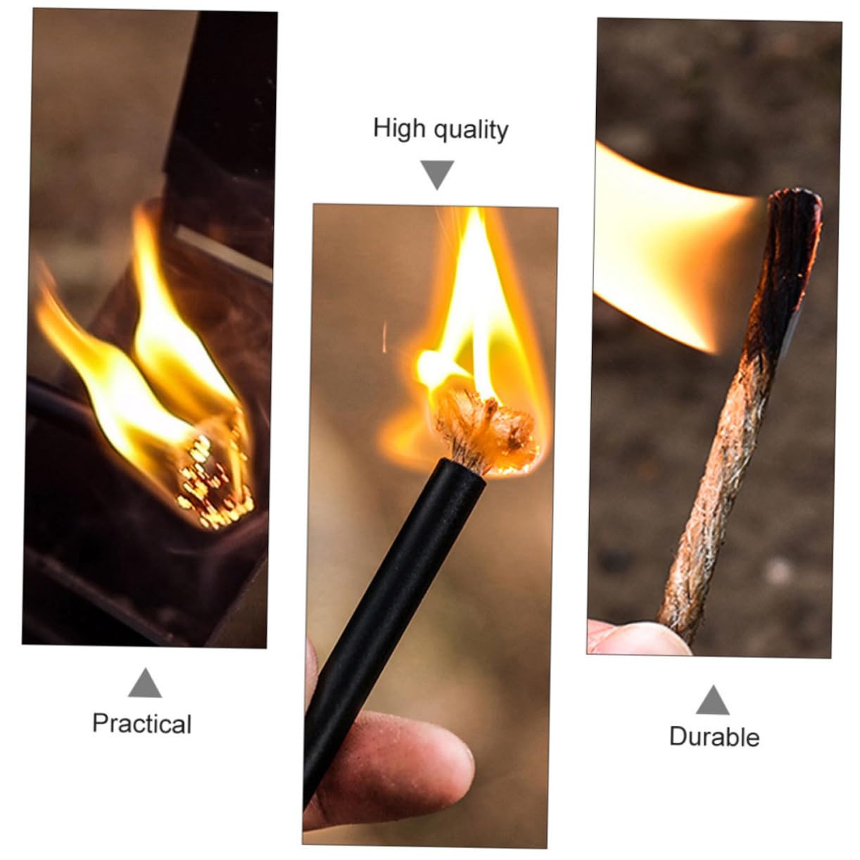 BESTonZON 5 Sätze Bienenwachs Seildocht Für Camping Feueranzünder Feuerstein Feueranzünder Feueranzünder Für Das Im Freien Camping Werkzeug Feueranzünder Outdoor 3 Stück * 5