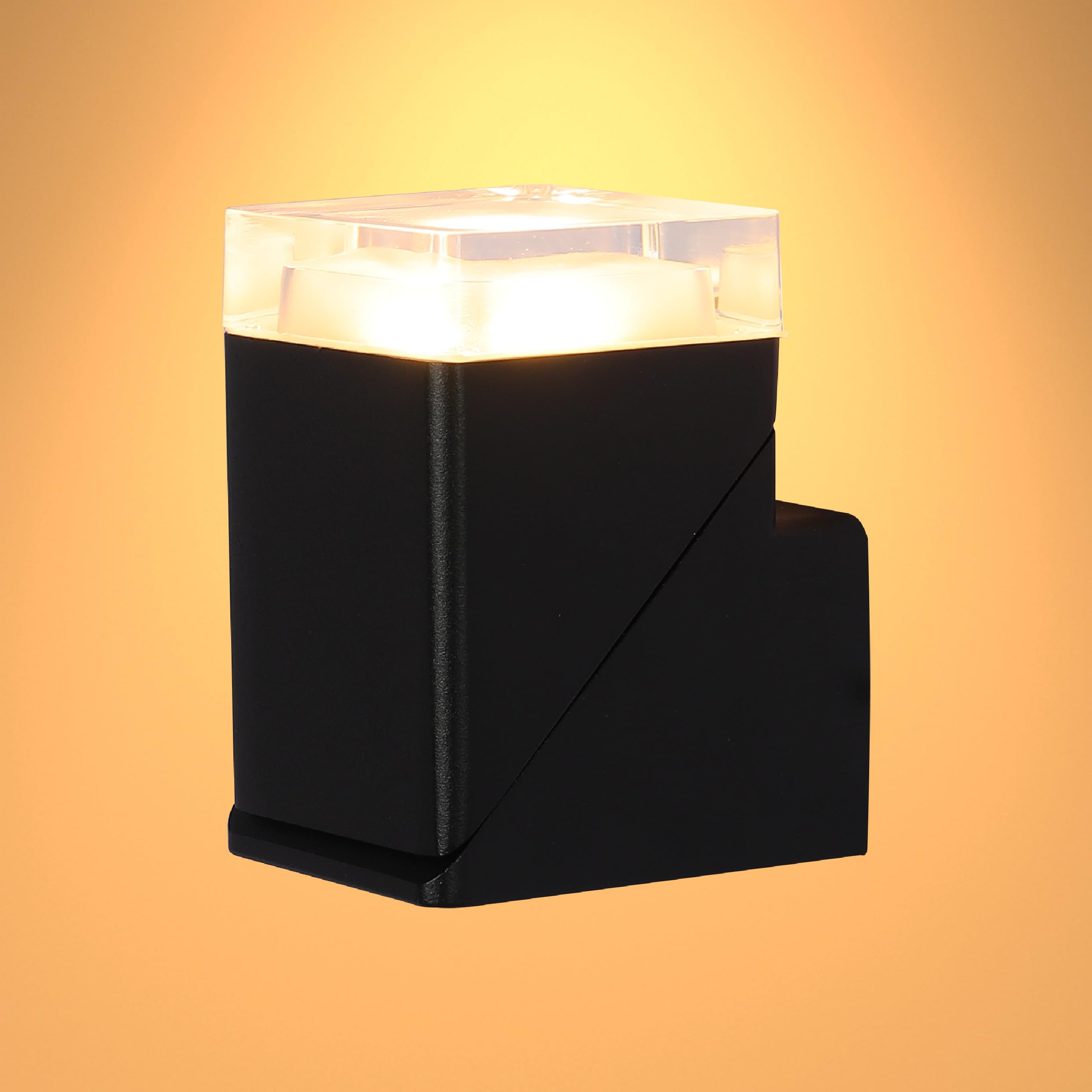 Tekled Black Rotatable Cubes Outdoor Led Wall Light | 3000K Wide Beam | Weather-Resistant Ip54 Adjustable Outside Light | For Facades Porches Garden Walls Patios Garages | 1 Lamp (Built-In Led)