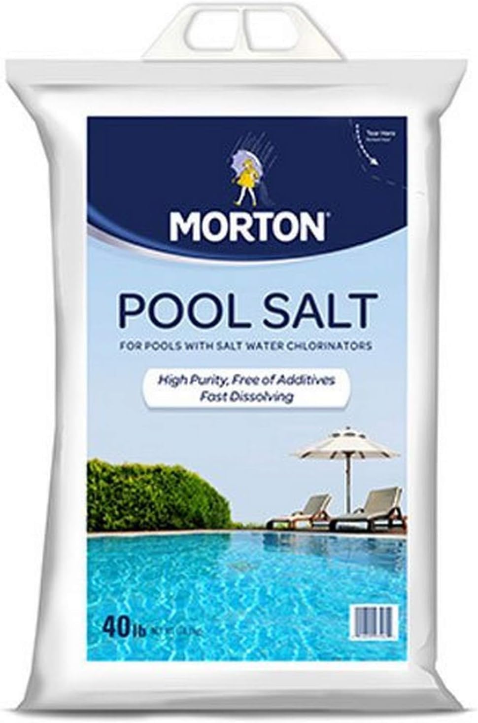 Morton Salt, 40 lb Pool Salt, White (3 Pack)