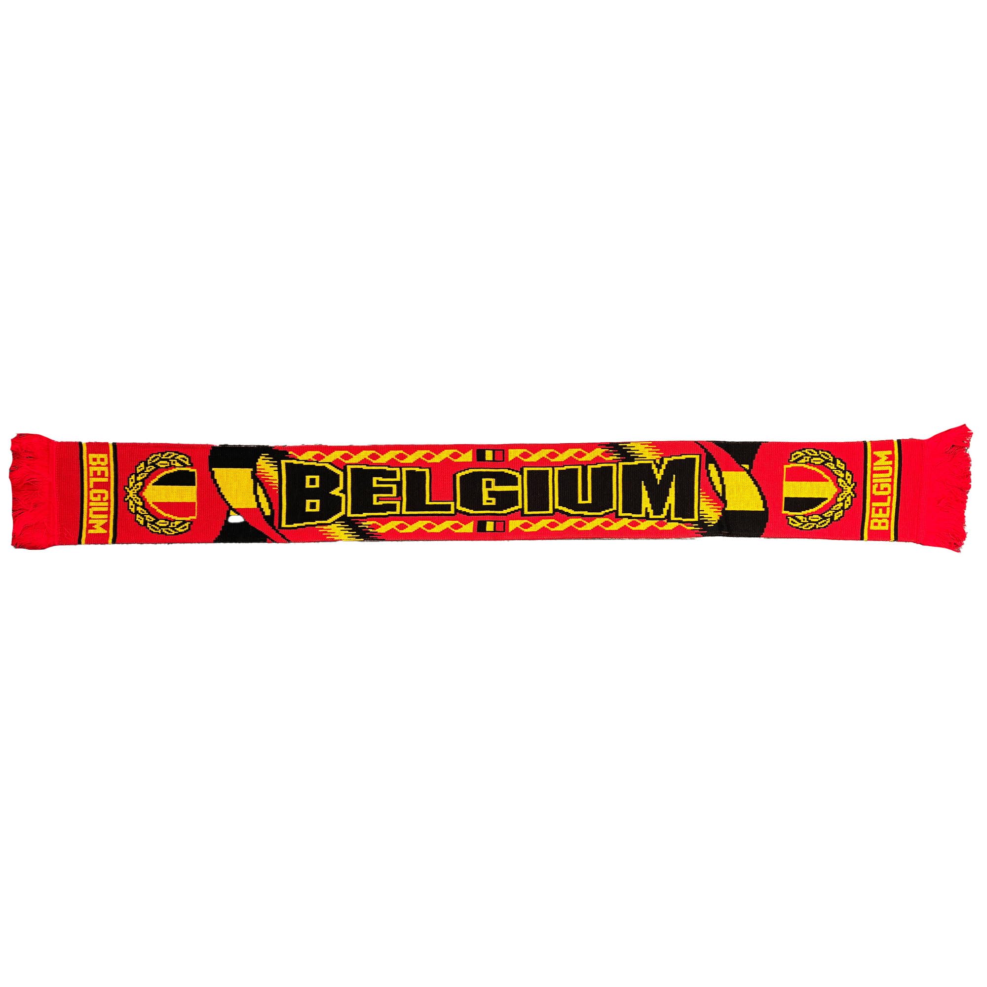 Beyond Happy Belgium Football Scarf 145cm 100% Acrylic – Belgian Flag Unisex Accessory For Matches And Events (SCARF)