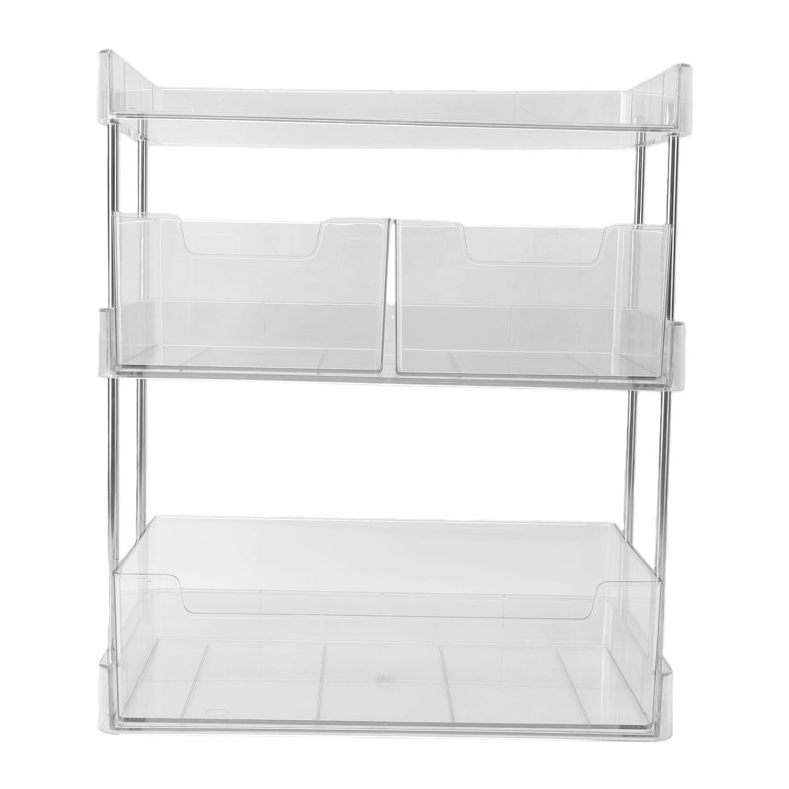Generic Organizador de Bolsas de té, Diseño Transparente Multifuncional con Almacenamiento de 3 Niveles para Cocina, Baño, Estación de café, 33,5x17x30cm (Diseño de 3 niveles.)