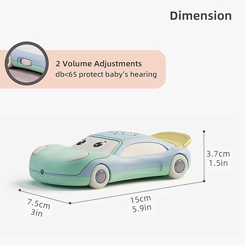 Miniatura 8 de Juguete de teléfono para bebé con mini proyector de luz musical, 4 modos de aprendizaje para niños pequeños, juguetes calmantes para automóvil,