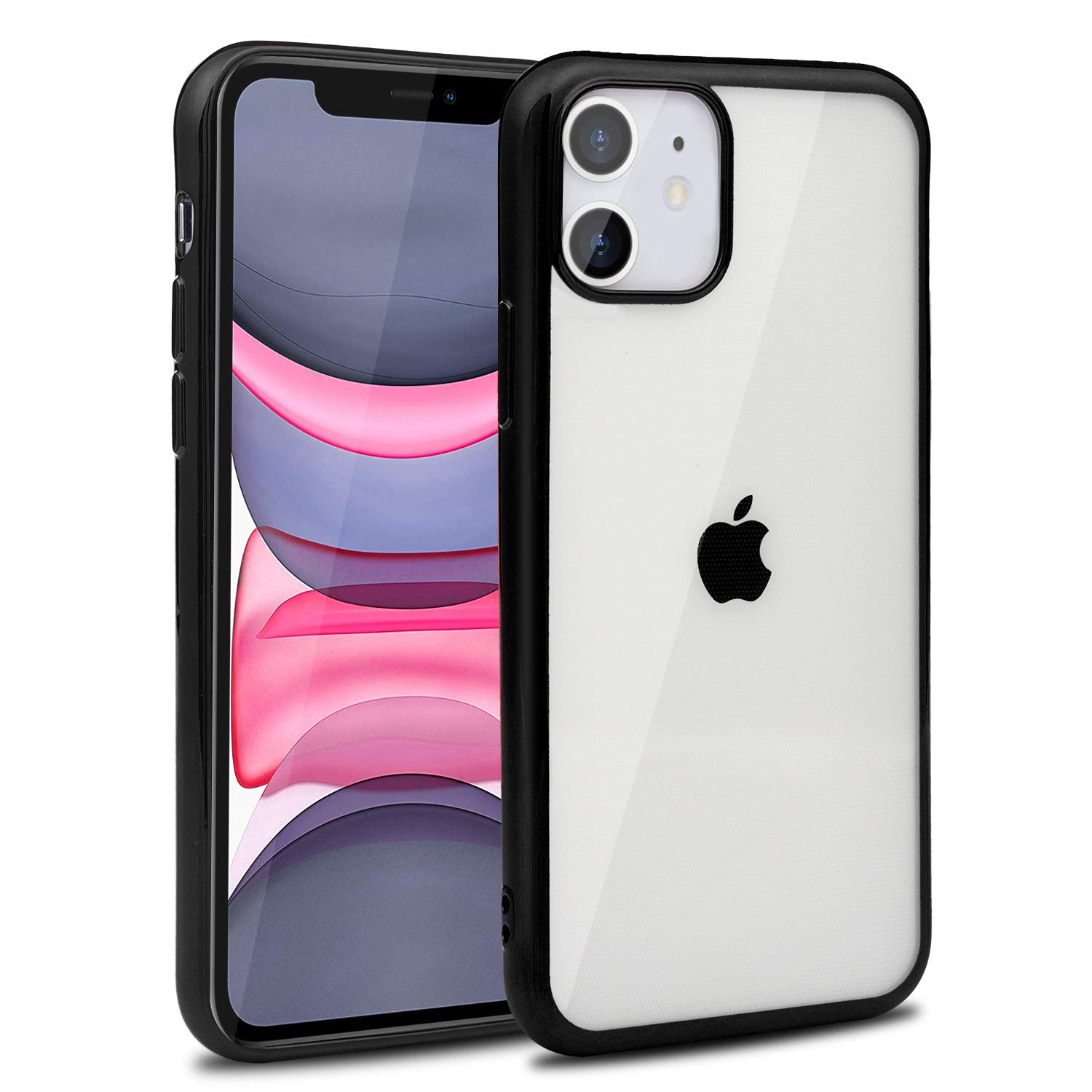 iPhone 11 Case, Auchso.TPU Soft Silicone Solid Color Phone Case with Shockproof Gel Protective Sleeve Ultra-Thin Protective Cover for iPhone 11 -Black