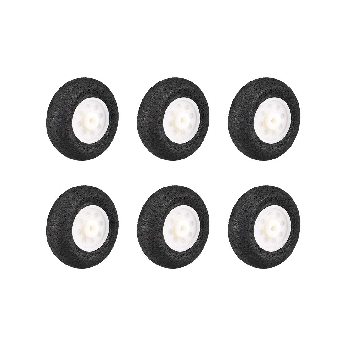 uxcell RC Airplane Wheels - 6PCS RC Airplane Aircraft Sponge Wheels 0.98 Inch x 0.06 Inch