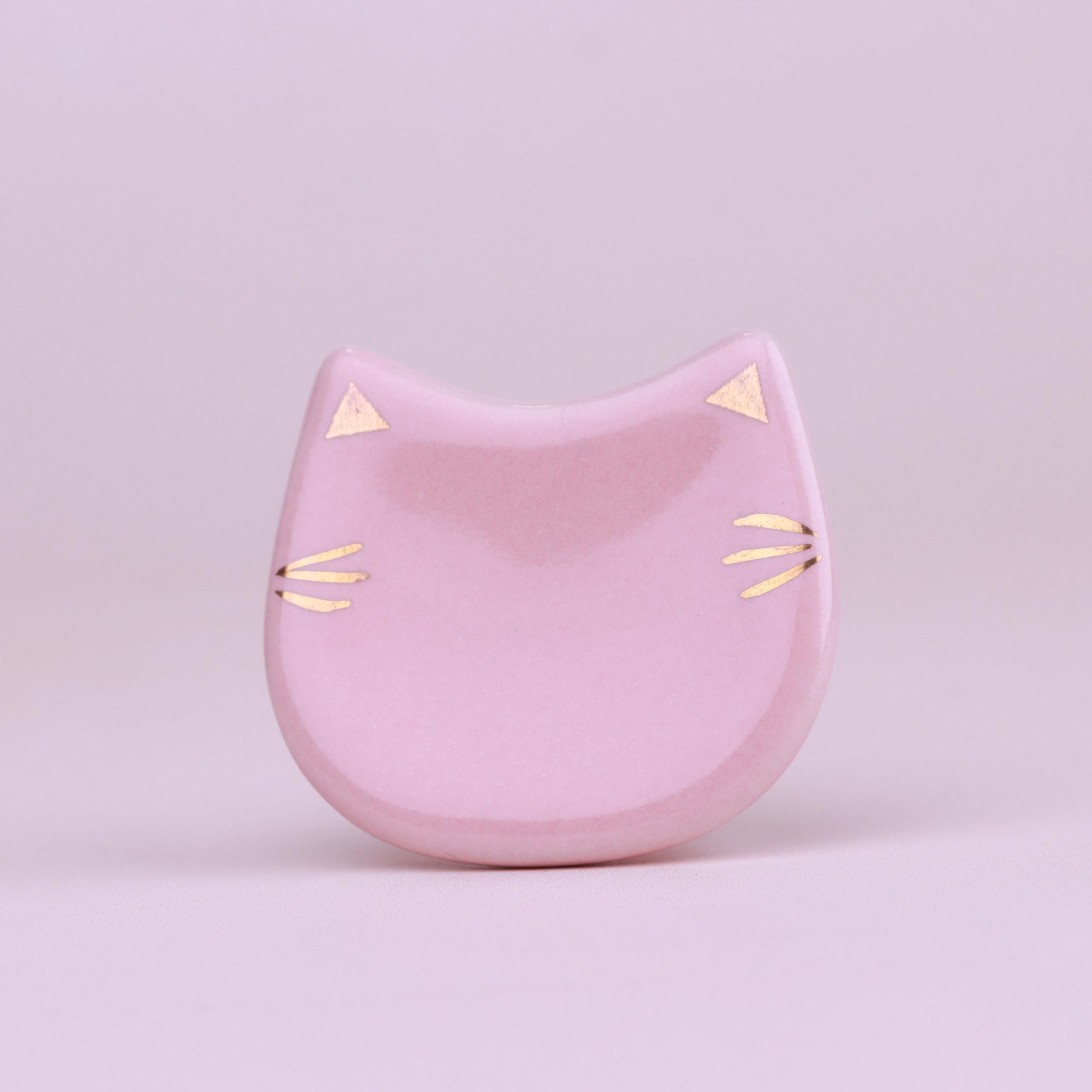 G Decor G Deor Pawfect Playful Cat Ceramic Cabinet Knob (Pink)