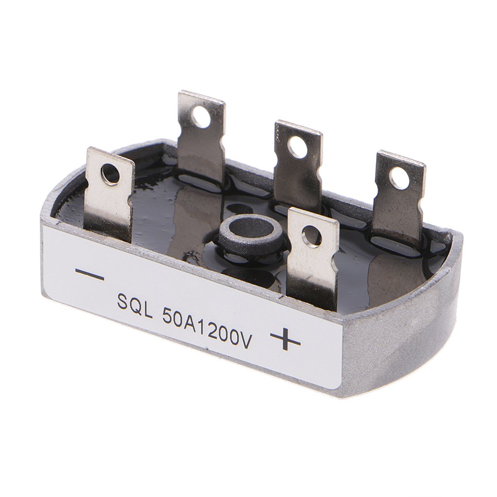 Wondiwe 50A 1200V Aluminum Metal Case 3 Phase Diode Bridge Rectifier 50Amp SQL50A Module