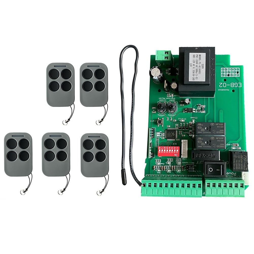 Jnchdghwa As Shown Access Control System For Sliding Gate Opener Ac110 Automatic For Sliding Gate Motor Control Board+ 5 Remote Control