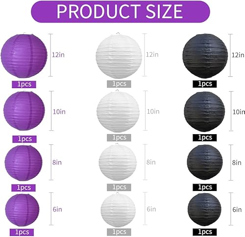 Miniatura 193 de BEISHIDA Faroles de papel redondos amarillos de 12 pulgadas, decorativos, colgantes, asiáticos, chinos, japoneses, lámpara para cumpleaños