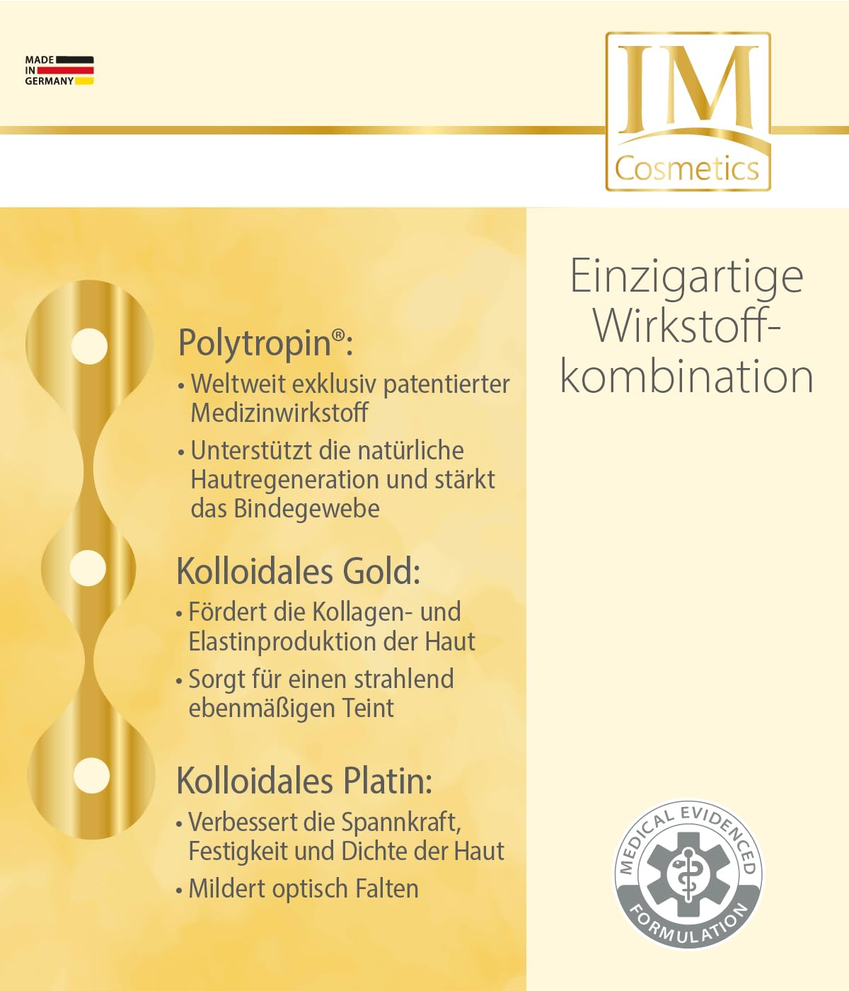Genius IMC Liquid Lift Intensiv-Gesichtscreme und -Serum Anti-Aging Pflegeset 2-tlg spendet Feuchtigkeit, gegen Falten, Nachtpflege für straffe Haut, regt Kollagenproduktion an- Dr. Michaela Fuchs
